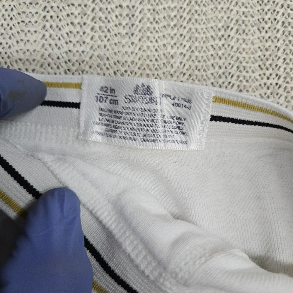 Vtg Stafford Briefs Underwear Mens 2XL 42 White Classic Cotton Comfort Full Cut